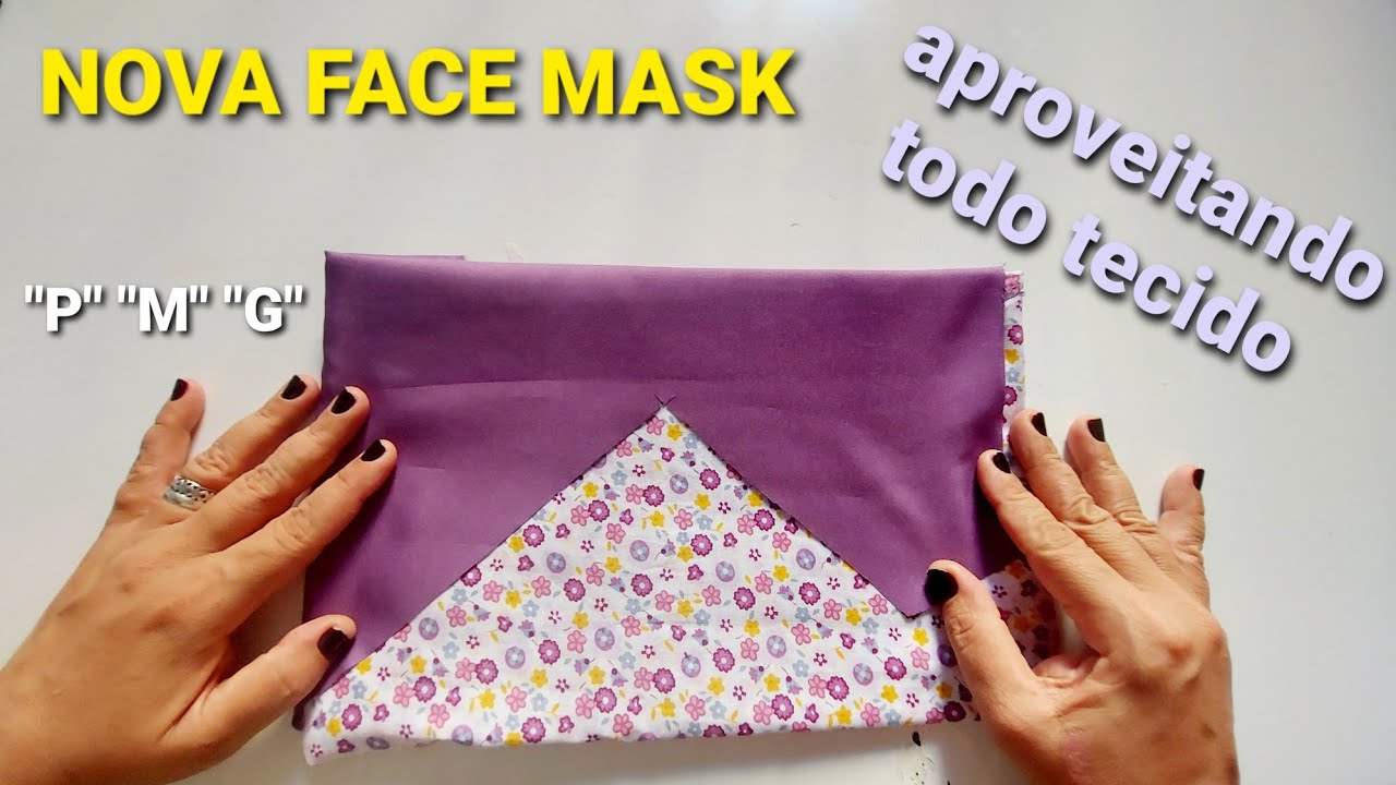 FACE MASK🔥MÁSCARA 3D DE TECIDO MODELO NOVO FÁCIL,  RÁPIDA E MUITO SIMPLES!!! ELÁSTICO REGULÁVEL