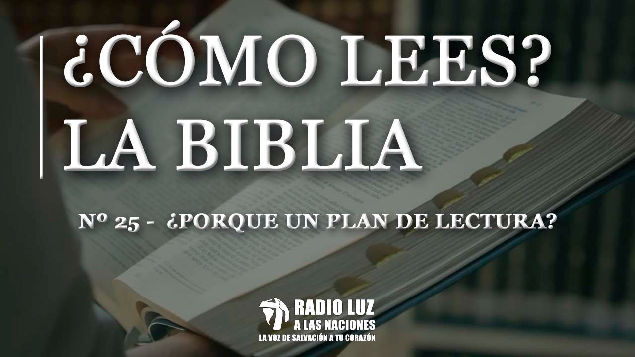 ¿CÓMO LEES?  25- ¿PORQUE UN PLAN DE LECTURA?