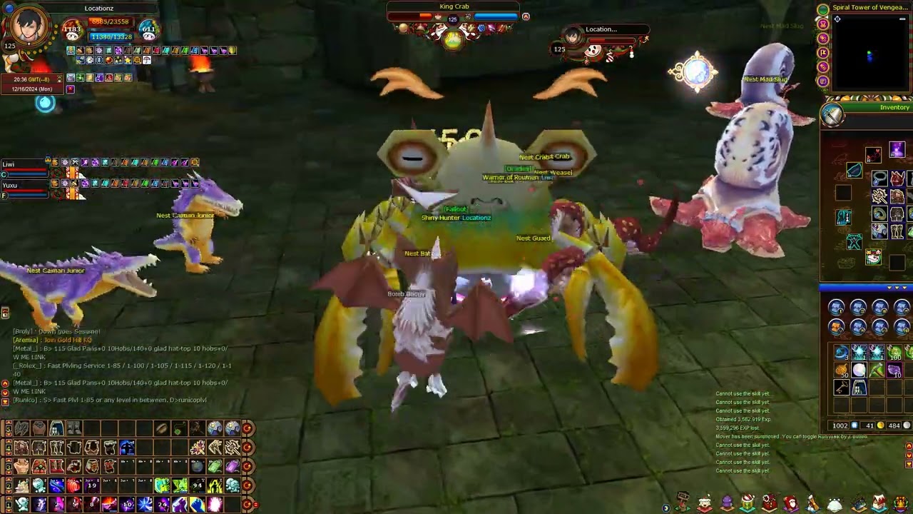 Fiesta Online - Spiral Tower 2 - Solo trio log