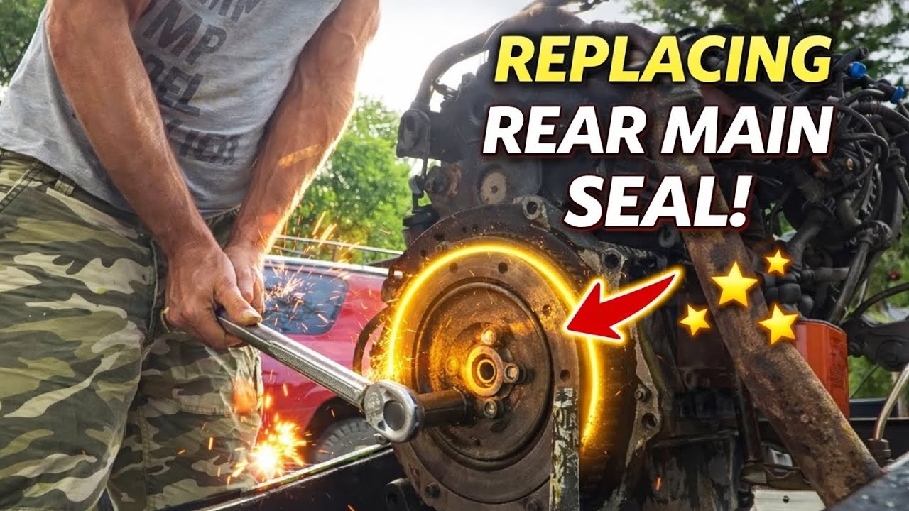 LANDCRUISER - New rear main seal, pilot bearing and reinstall trans. #mainseal #landcruiser #bj60