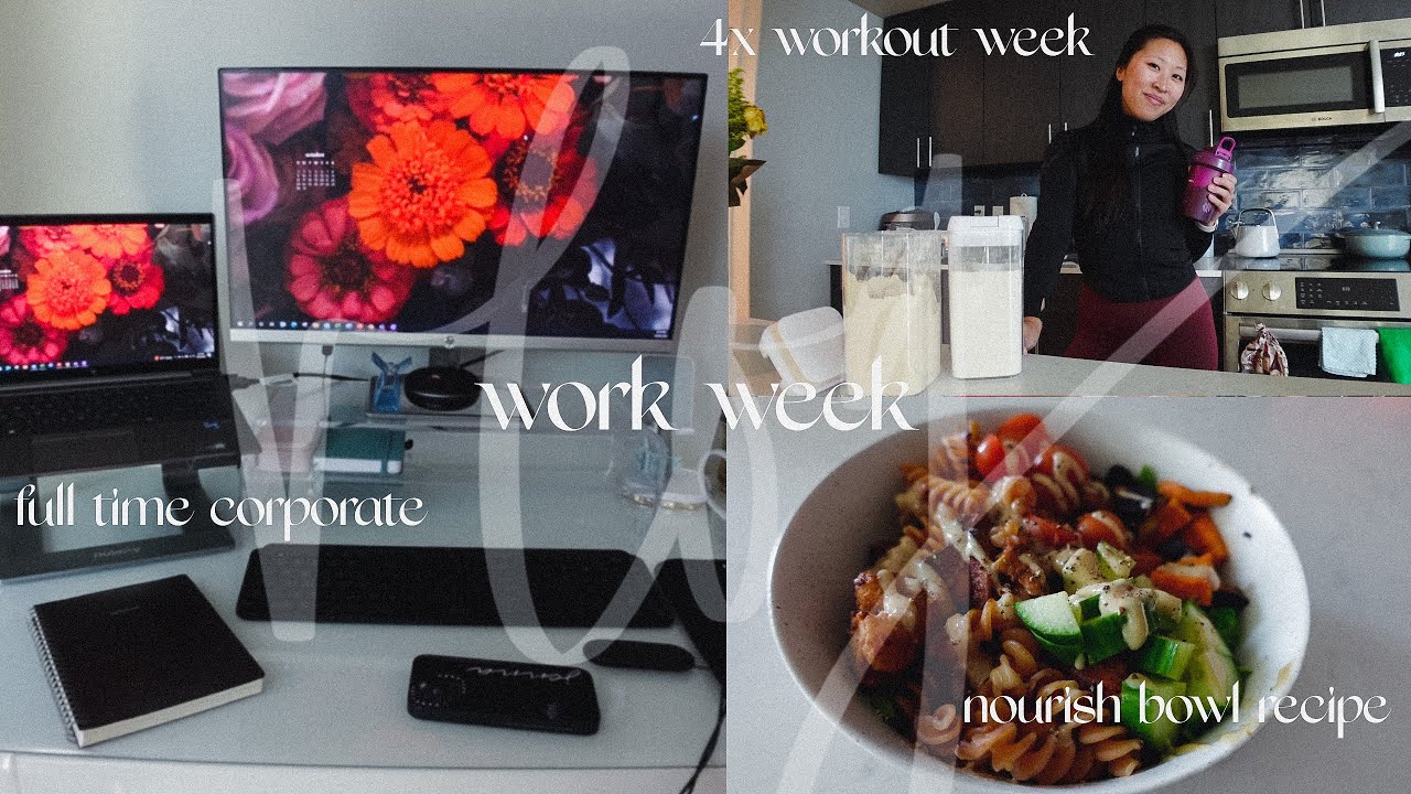 WORK WEEK VLOG: balancing corporate, youtube & fitness, nourish bowl & apple crisp recipes, wfh life