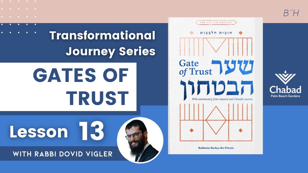 Gates of Trust - Lesson 13: Identifying The Foundation of All of Judaism