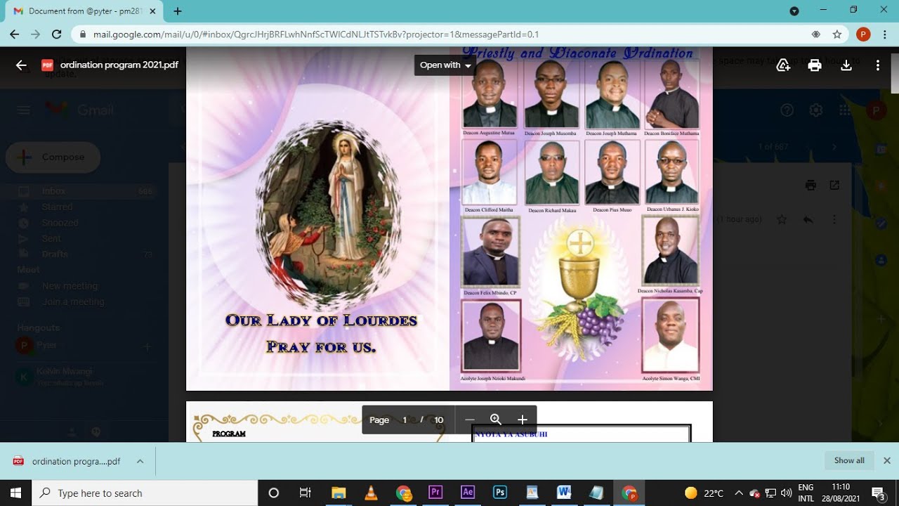 28-08-2021 CAPUCHIN TV LIVE: PRIESTLY AND DIACONATE ORDINATION, CATHOLIC DIOCESE OF MACHAKOS