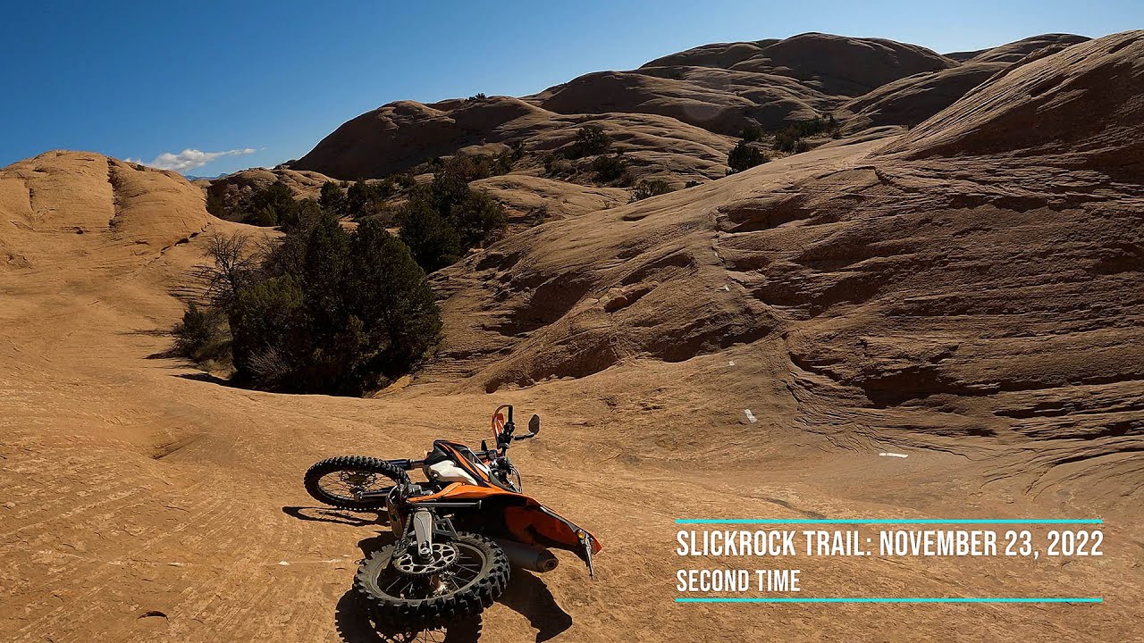 Slickrock Trail, Moab Utah Nov 23, 2022  on a dirt bike