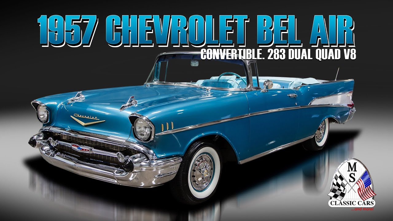 1957 Chevrolet Bel Air Convertible 283 Dual Quad V8 3 Speed Manual
