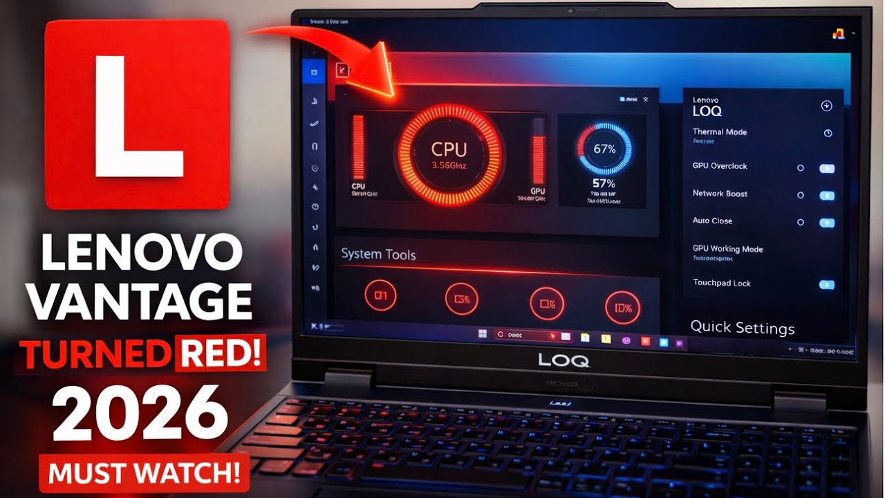 Lenovo Vantage NEW RED Update 2026 🔴 | All Settings Explained | Lenovo LOQ Full Guide 🔥