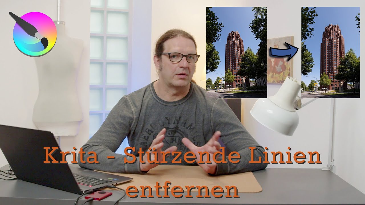 Stürzende Linien entfernen mit Krita
