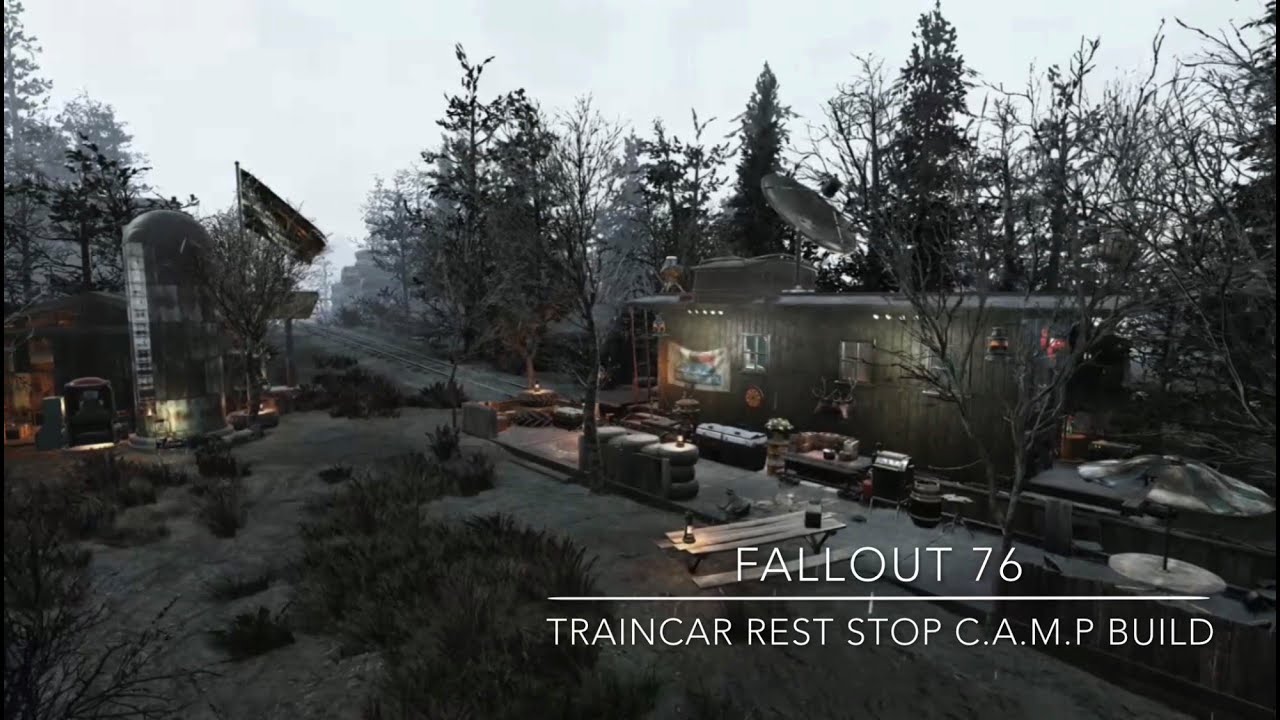 Fallout 76 Camp Build: Traincar Rest Stop