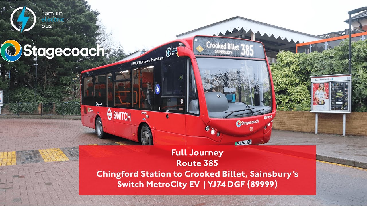 Full Journey | Route 385 to Crooked Billet, Sainsbury's | Switch MetroCity EV | 89999 (YJ74 DGF)