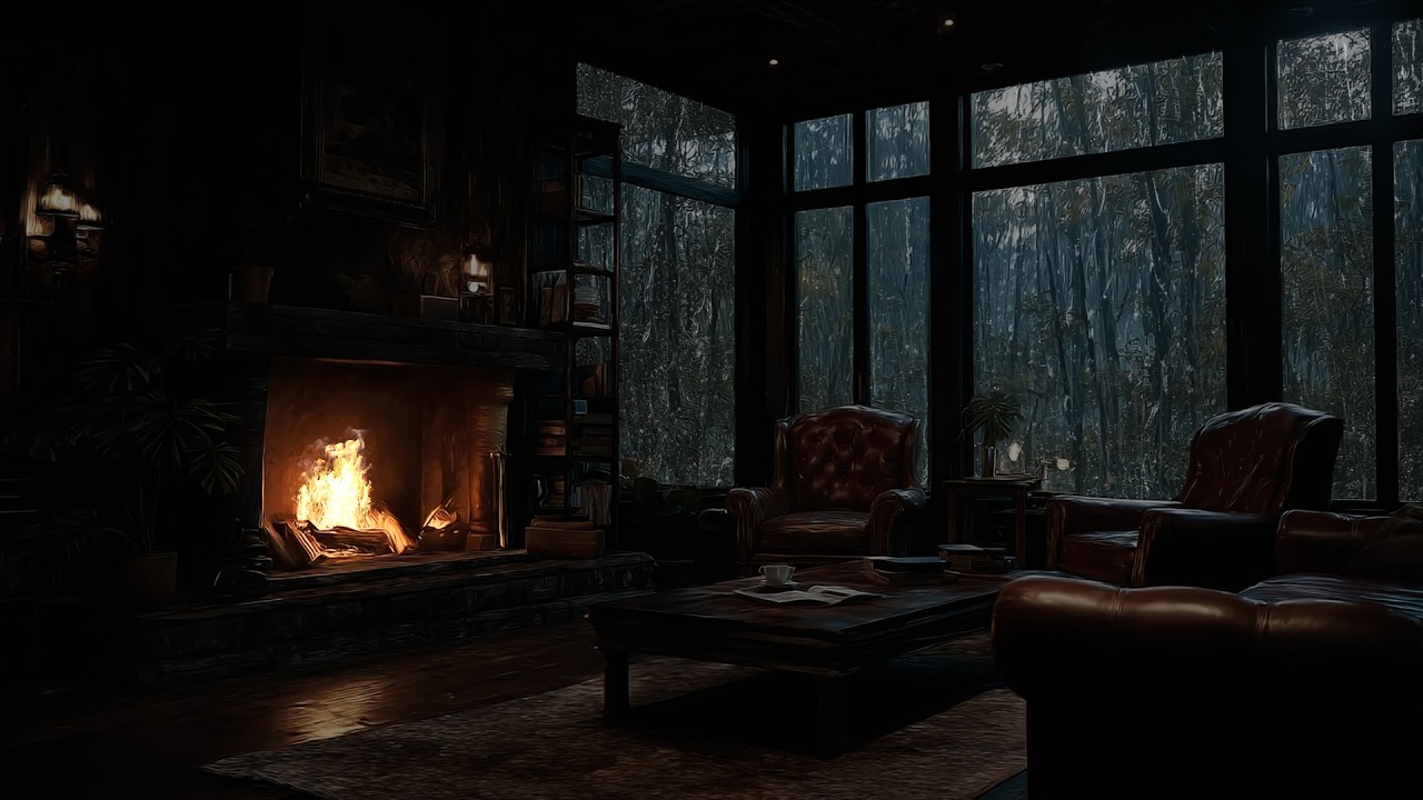 Forest Rainstorm ⛈️ Intense Rain Against the Window | Night Sounds for Restful Sleep