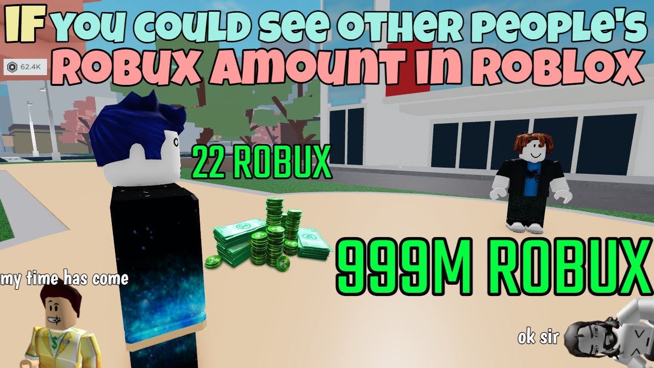 If You Could See Other People's Robux Amount In ROBLOX