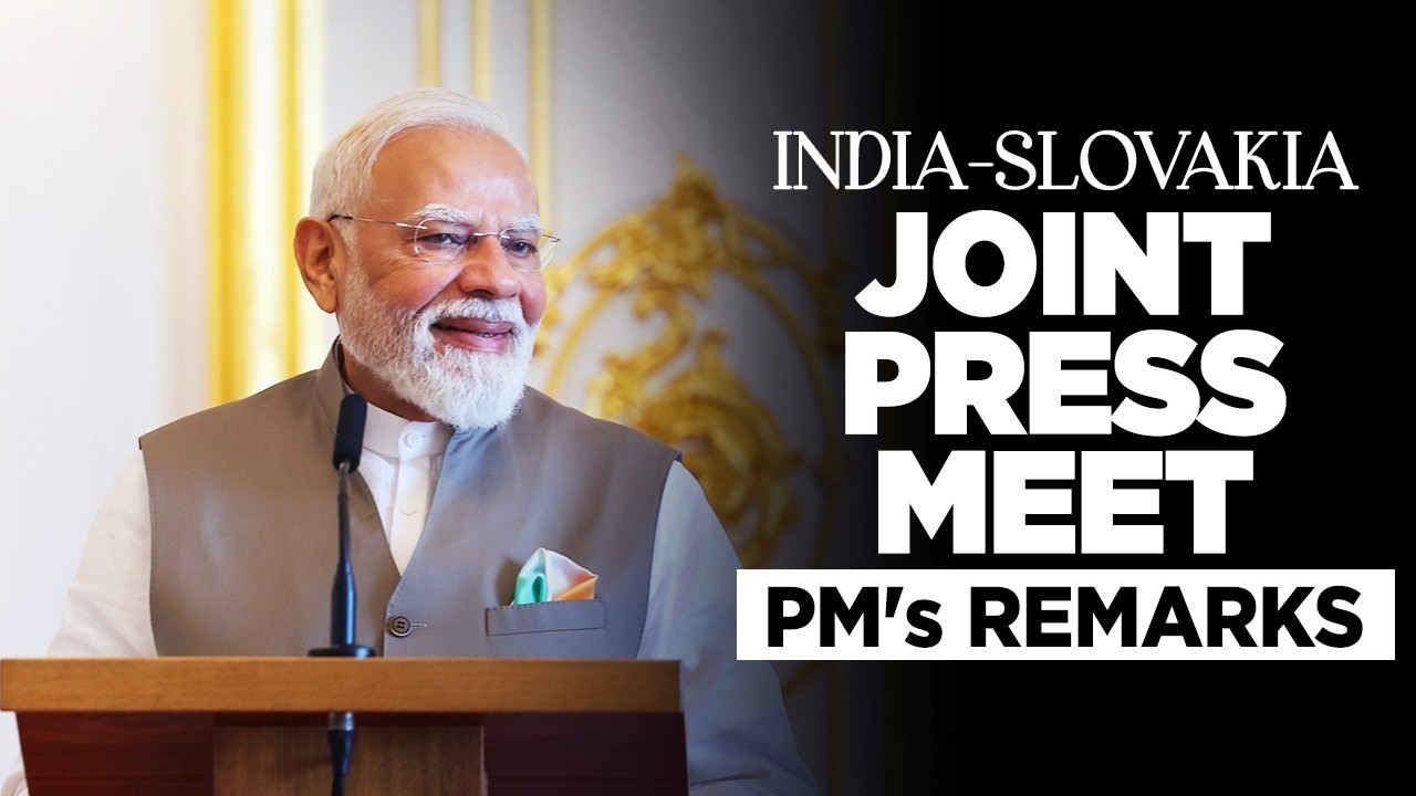 PM Modi's address during the India-Slovakia joint press meet in Bratislava