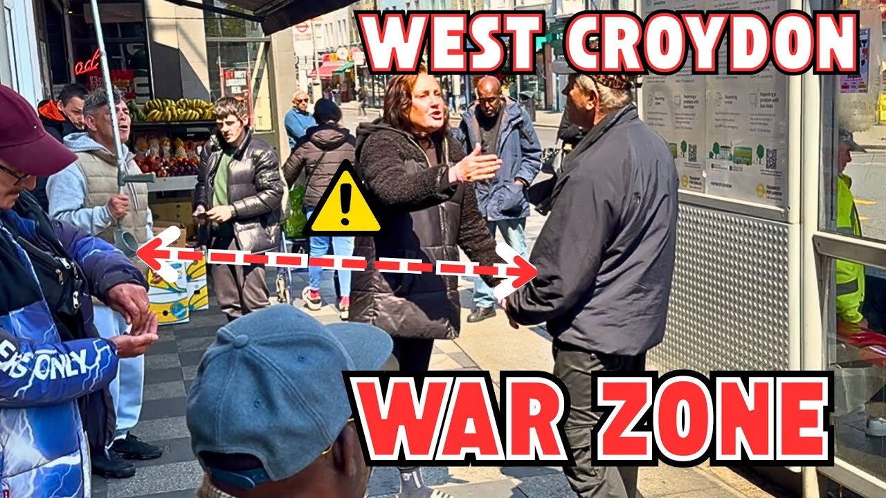 CROYDON TURNS INTO A WAR ZONE TODAY FEEDING THE HOMELESS