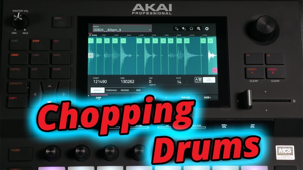 Akai Force Drums - Chopping Samples with Sample Editor
