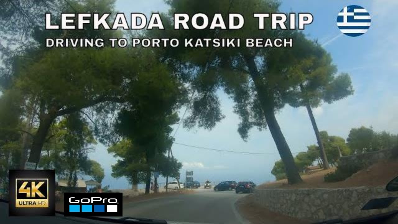 АВТОПУТЕШЕСТВИЕ ИЗ ЛЕФКАДЫ В ПЛЯЖ ПОРТО-КАЦИКИ 4K - НОВАЯ ДОРОГА