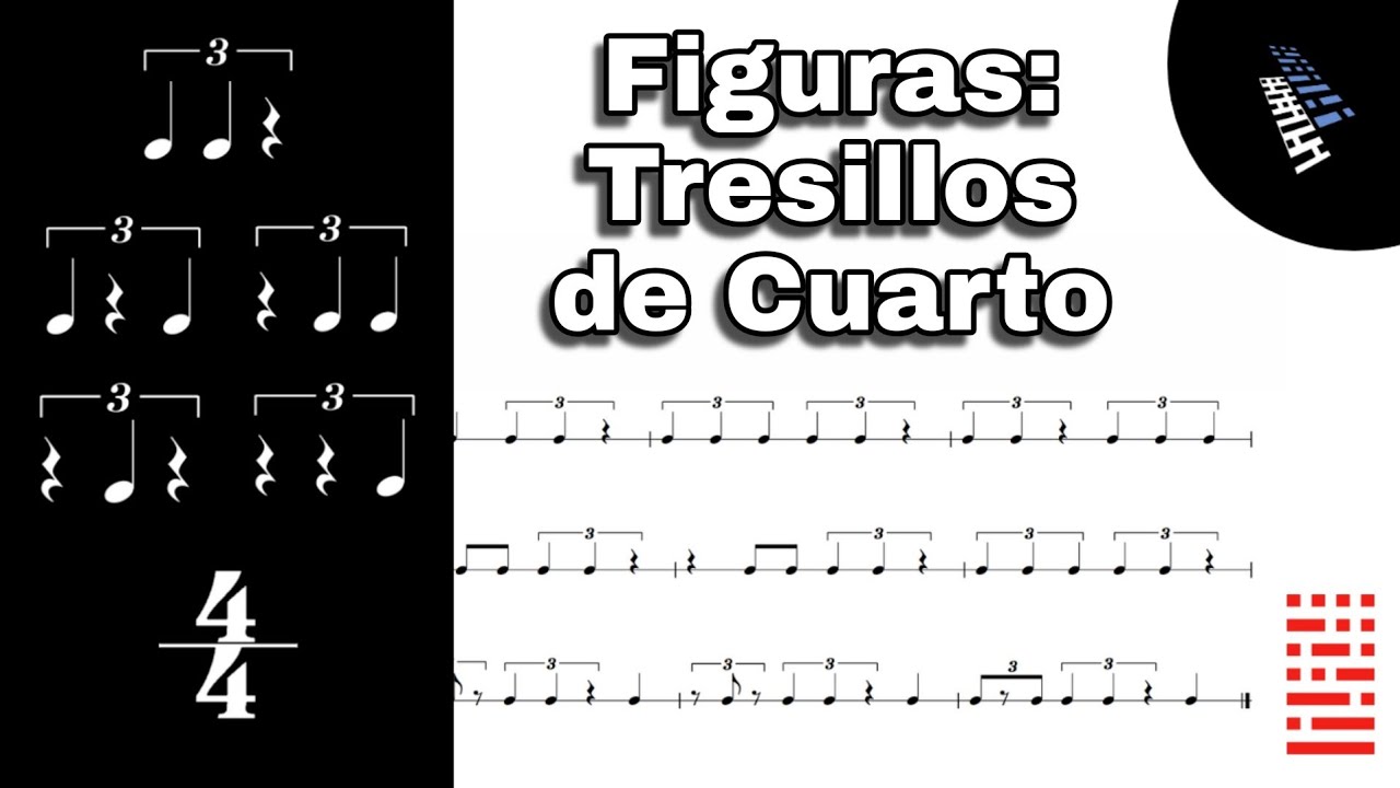LECTURA RÍTMICA ►Fácil► | Tresillos de NEGRA y sus Figuras