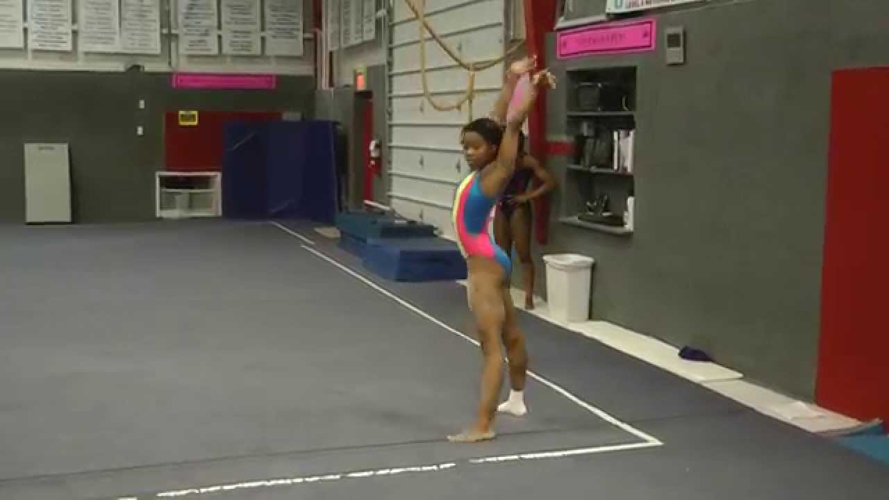 Gabby Douglas shows off her new floor routine in this dance through