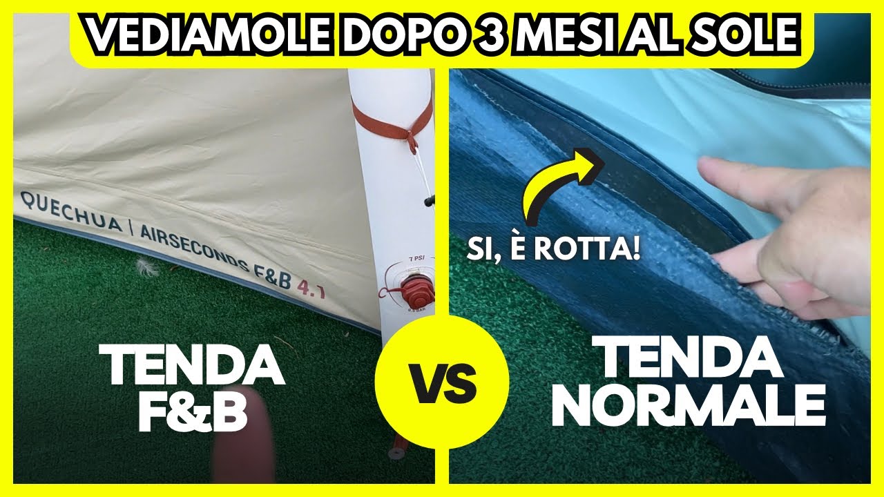 Tenda con F&B vs Tenda normale! Vediamole dopo 3 mesi al sole
