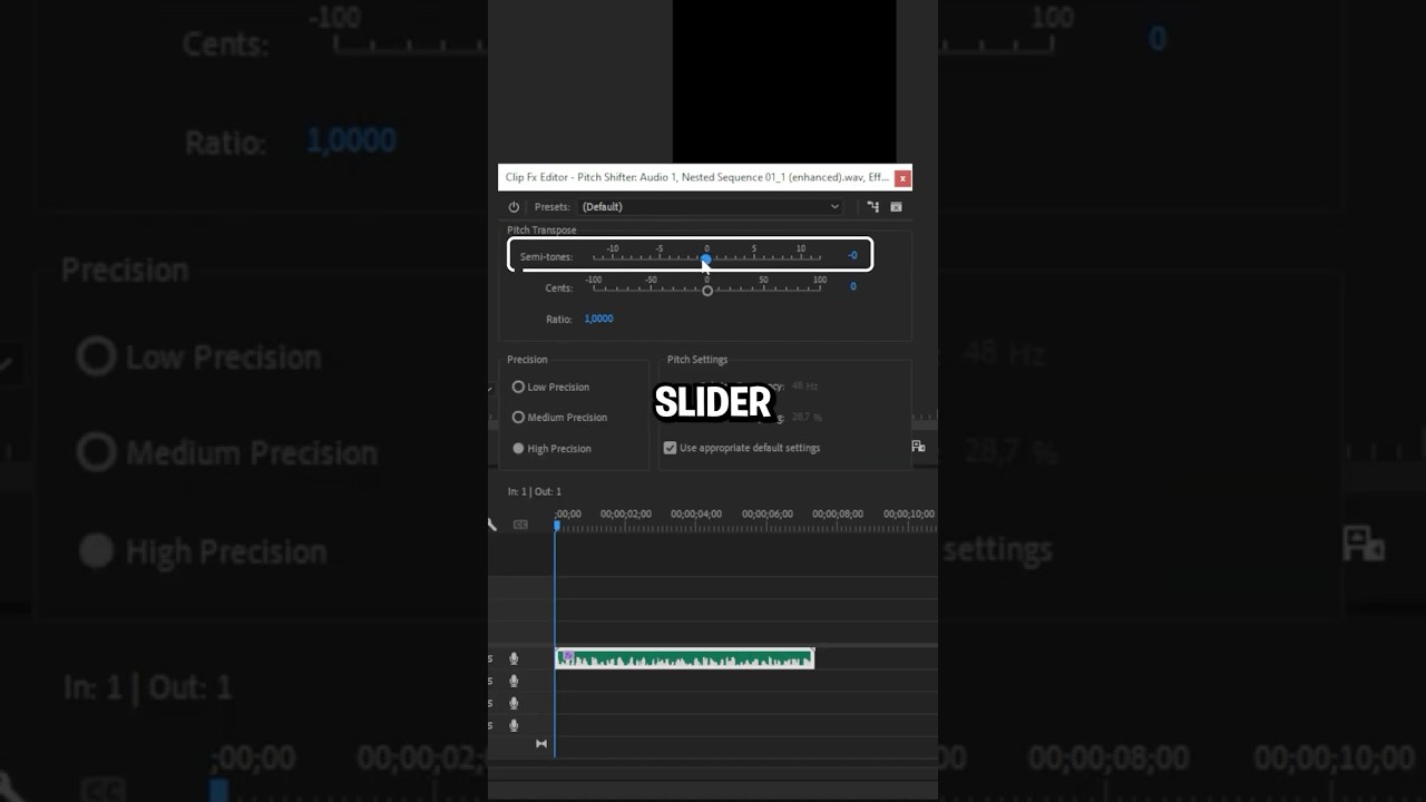 Как сделать голос глубже в Premiere Pro
