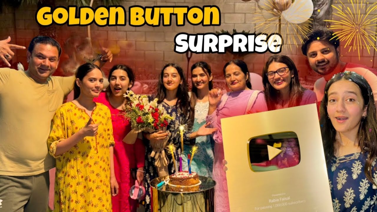 SAB NEY MIL KR SURPRISE DIA ❤️🥳|Rabia Emotional Hogai😭| Golden Button agya| RABIA FAISAL| SISTROLOGY