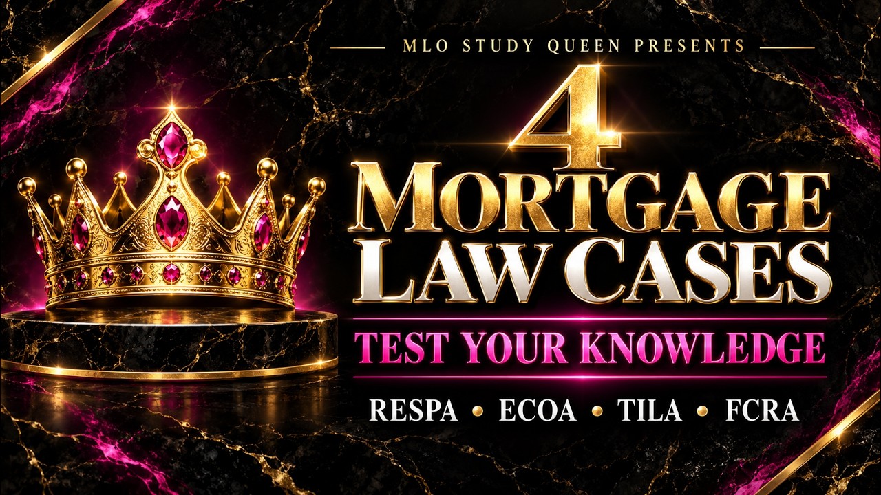 4 Mortgage Law Cases | RESPA, ECOA, TILA & FCRA Quiz | MLO Exam Prep