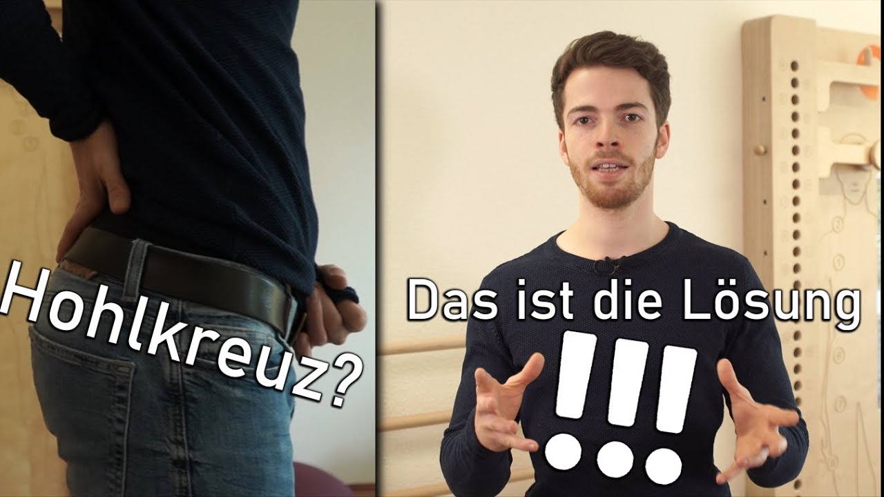 NIE wieder Rückenschmerzen beim Stehen und Gehen! So wirst Du Dein Hohlkreuz los!