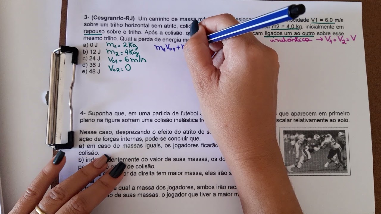 Colisões - Exercícios (parte 1)