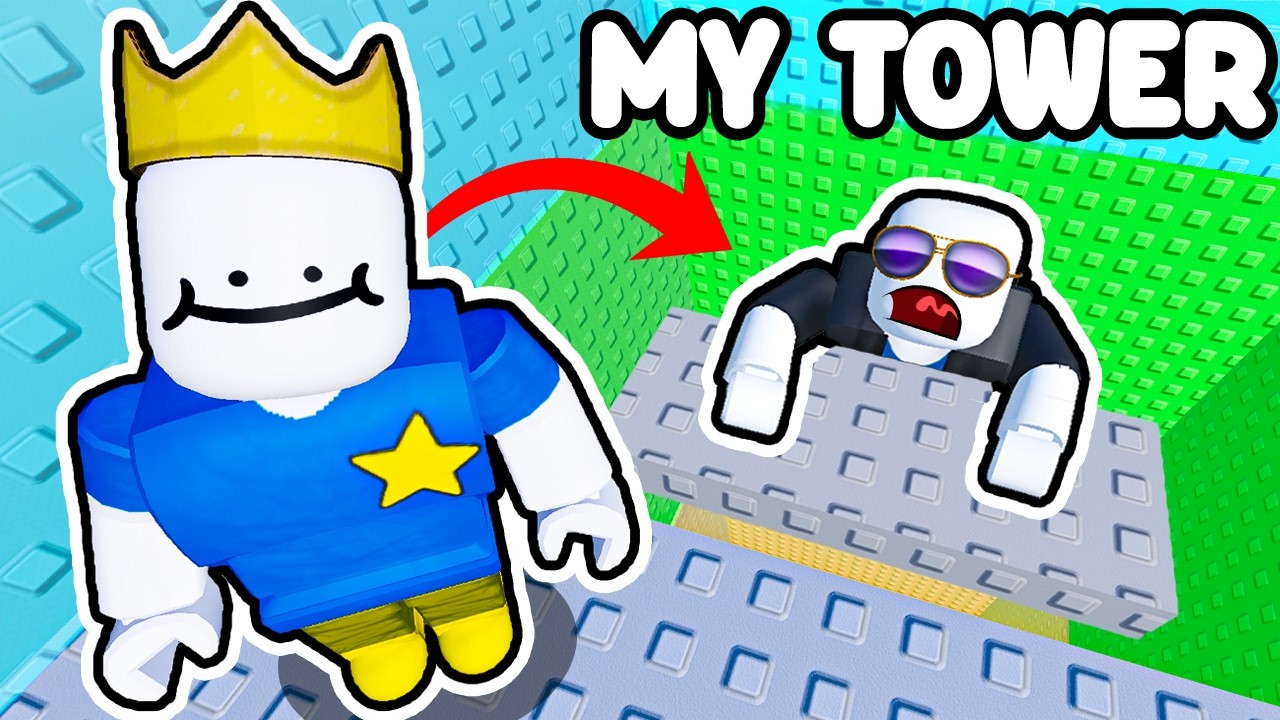 i made an UNBEATABLE Troll Tower in Roblox build a tower...