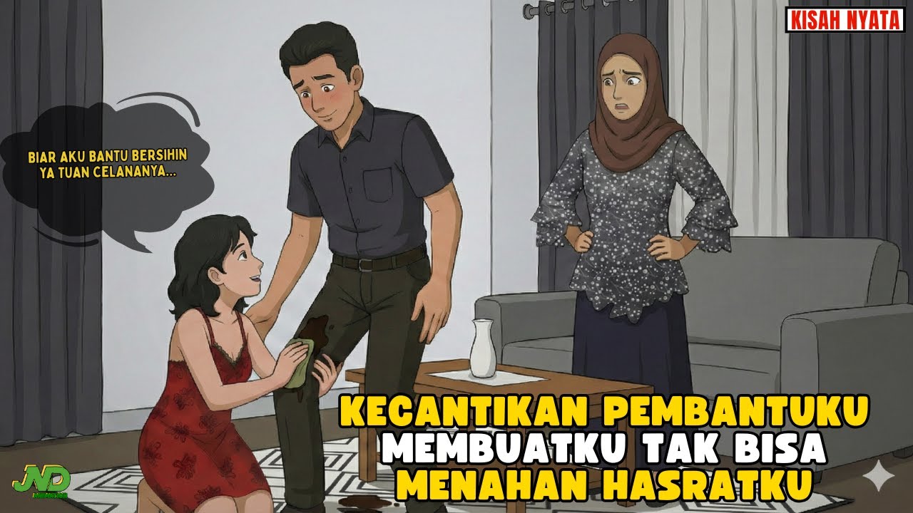 KECANTIKAN PEMBANTUKU MEMBUATKU TAK BISA MENAHAN HASRATKU || ANIMASI AZAB