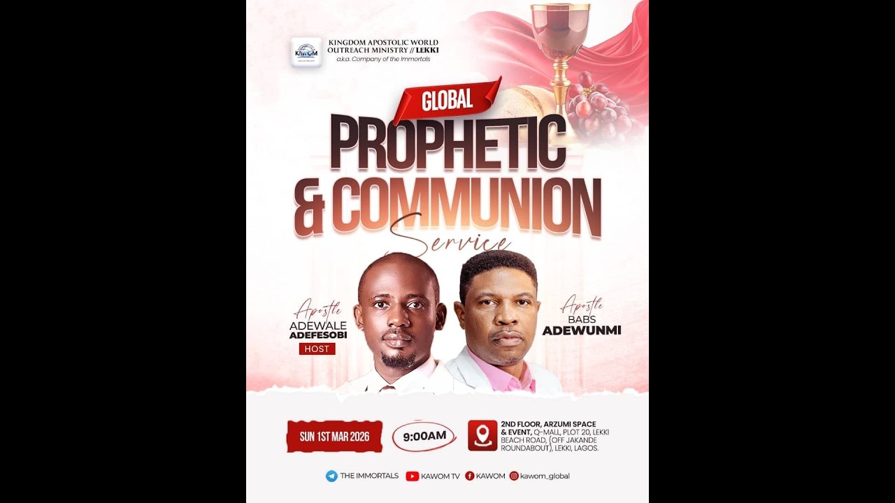 KAWOM GLOBAL THANKSGIVING AND COMMUNION SERVICE || HOLY GHOST RIVIVAL || MARCH 2026