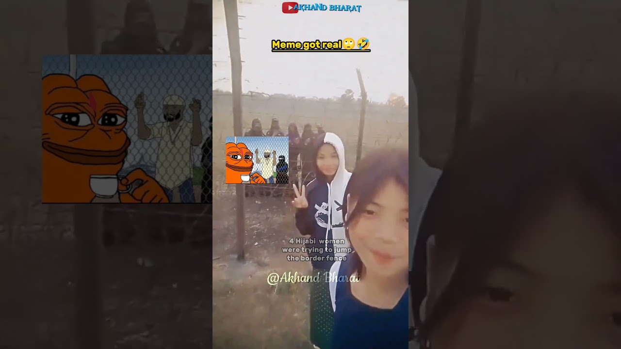 Meme got real at India Bangladesh border 🤣🙄| 2 girls making reels in front of 4 Bangladeshi women🙄