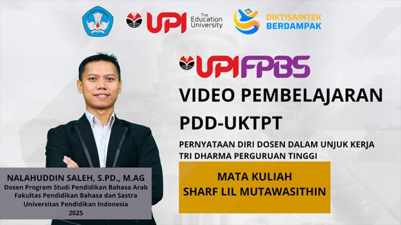 PDD-UKTPT BIDANG PENGAJARAN | SERDOS 2025 I UNIVERSITAS PENDIDIKAN INDONESIA I NALAHUDDIN SALEH