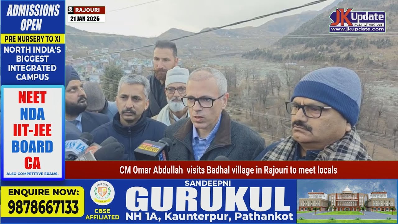 CM Omar Abdullah  visits Badhal village in Rajouri to meet locals