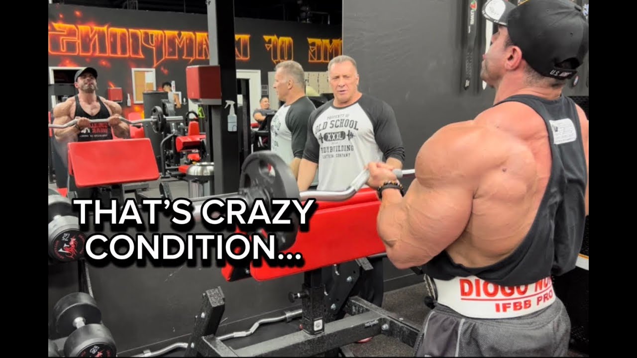 TRAINING WITH MILOS SARCEV || BICEPS & TRICEPS super sets at DRAGONS LAIR GYM, Las Vegas