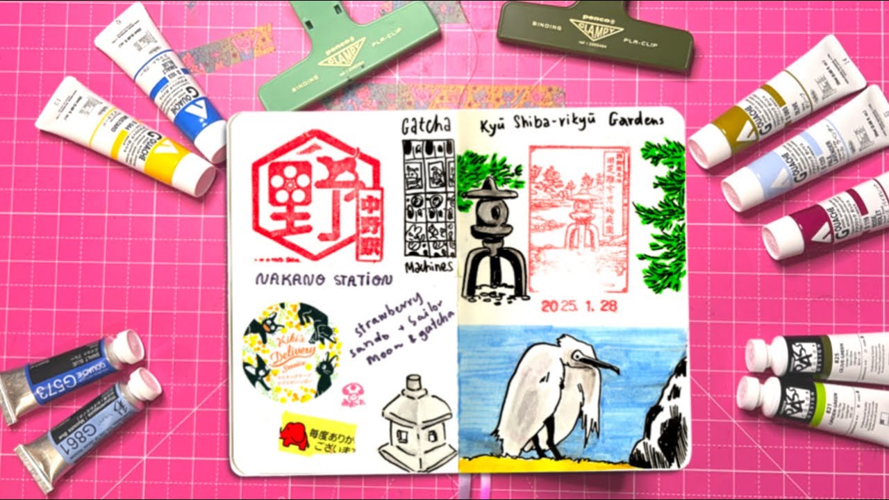 9 days in 160 pages - japan art trip sketchbook tour