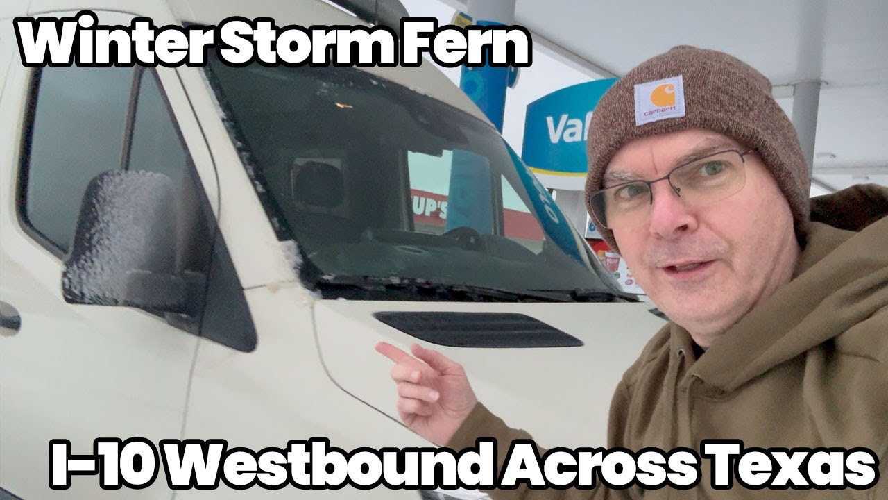 Driving Across Texas During Winter Storm Fern