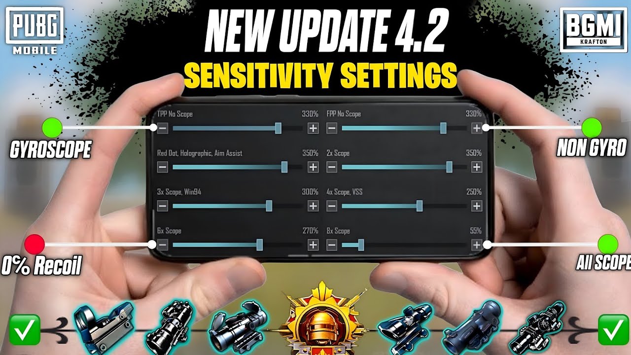 Настройки чувствительности PUBG MOBILE 2026 🔥 Лучшие настройки чувствительности от BGMI | Код обн...