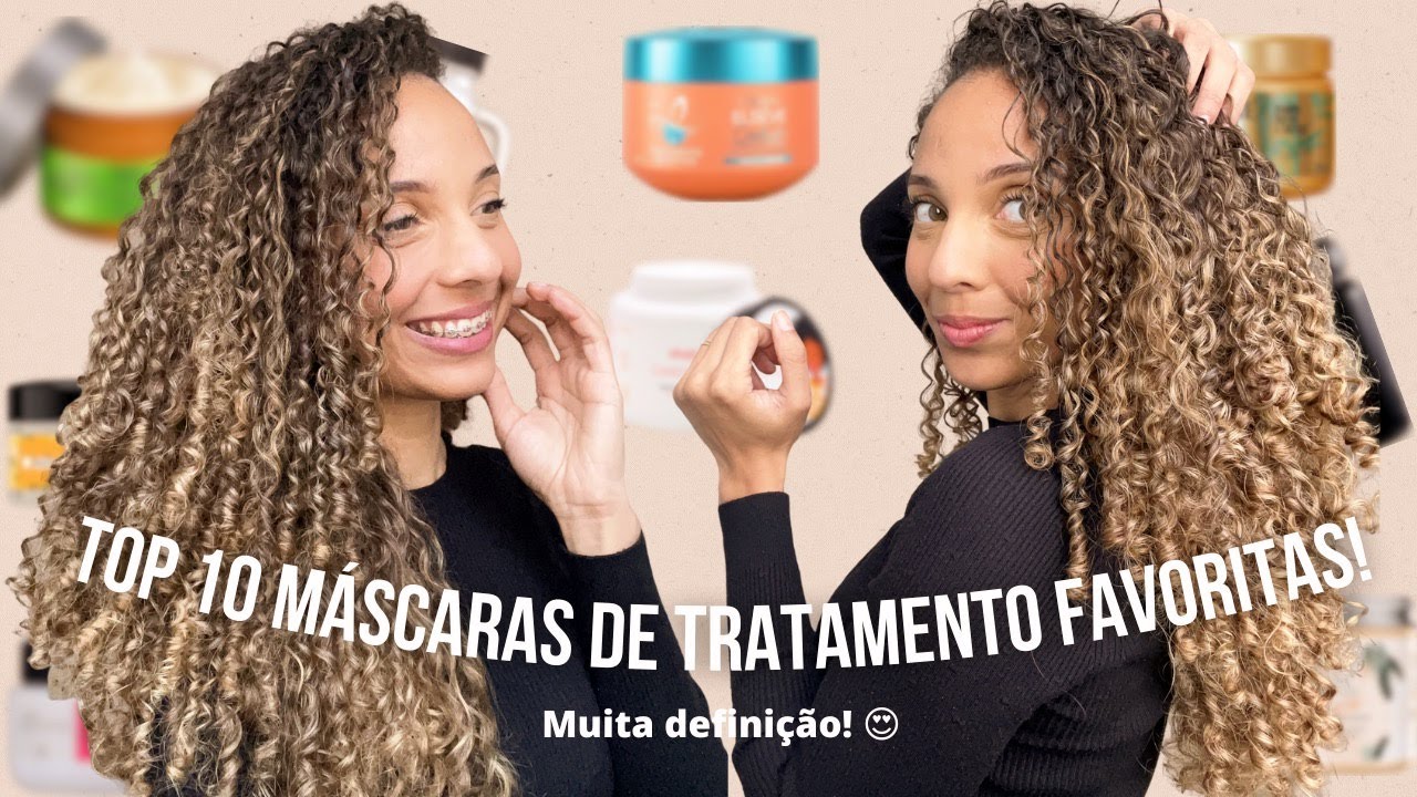 Top 10 MÁSCARAS de tratamento para Cabelos Cacheados e Crespos - Os Melhores Cremes que eu já usei!✨