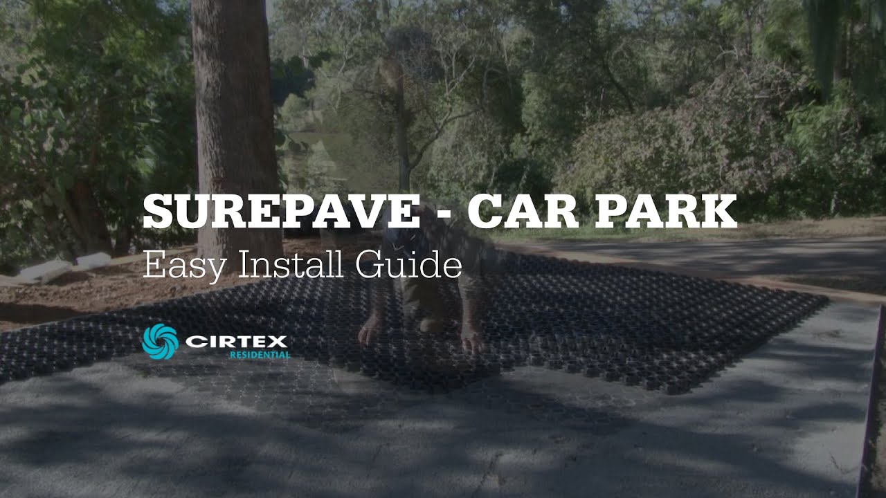 SurePave Installation - Grass & Gravel Car Park - Permeable Paving