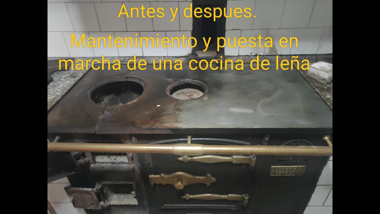 Mantenimiento y puesta en marcha de una cocina de leña.