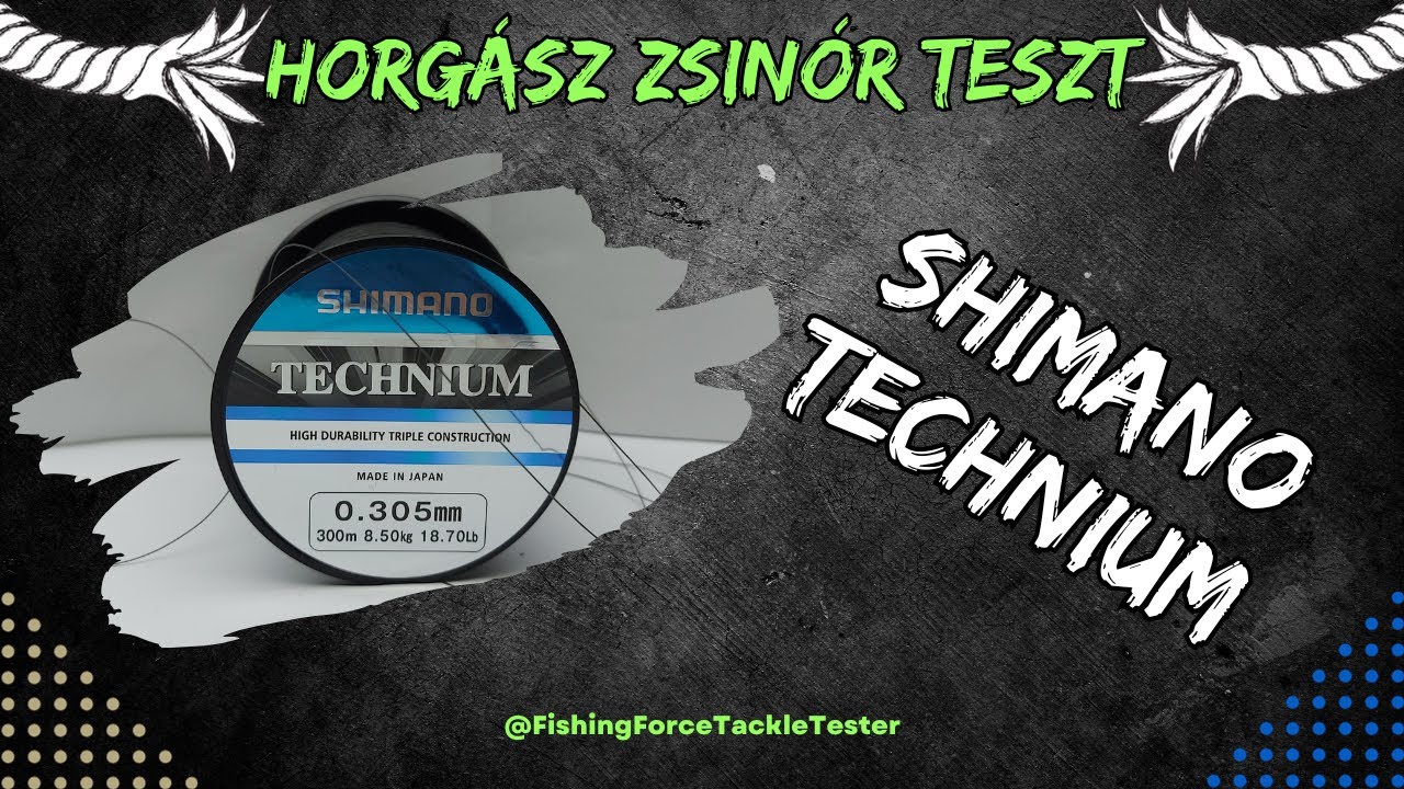 Shimano Technium 0,305mm monofil horgász zsinór teszt  #horgászat #fishing #shimanofishing