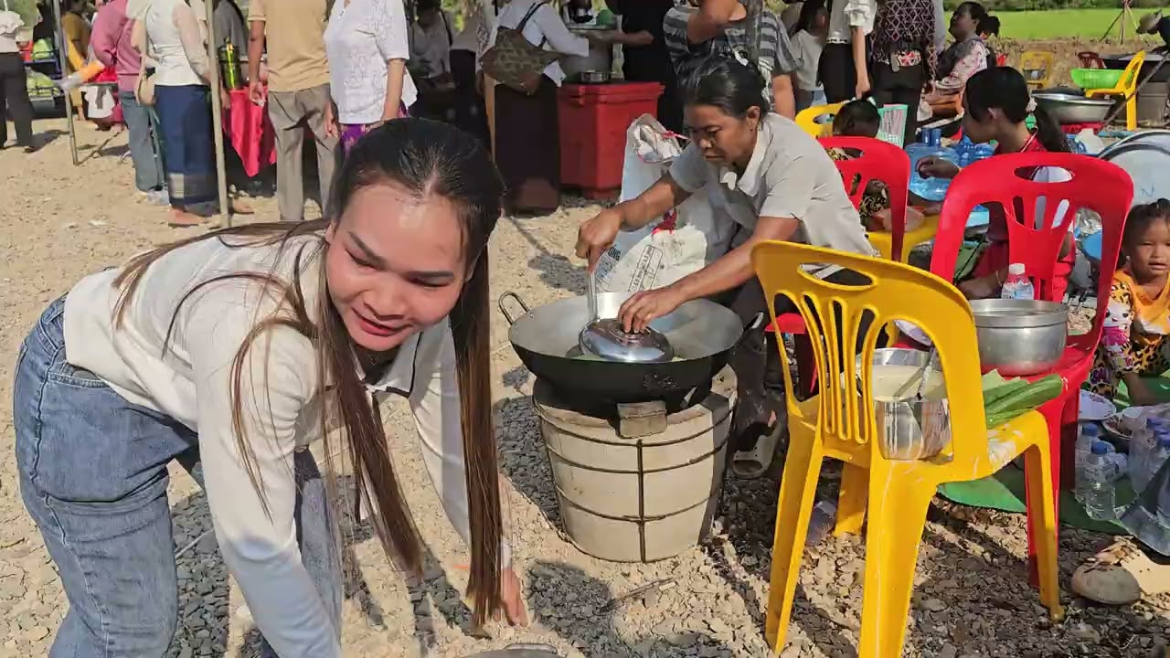 រៀបចង្ហាន់ច្រើនណាស់នៅទួលប្រាសាទ