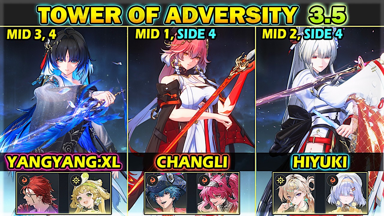 [NEW ToA] Changli, Hiyuki (Rupture), Yangyang-Mortefi |S0R1| 36 Crest Tower of Adversity 3.5 | WuWa