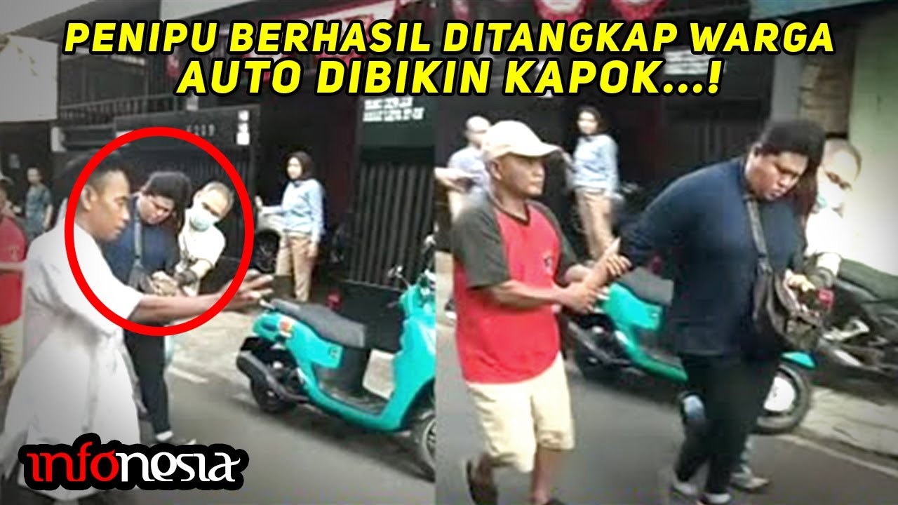 TERCIDUK...! Aksi Penipu Tertangkap Warga, Berakhir Dipermalukan