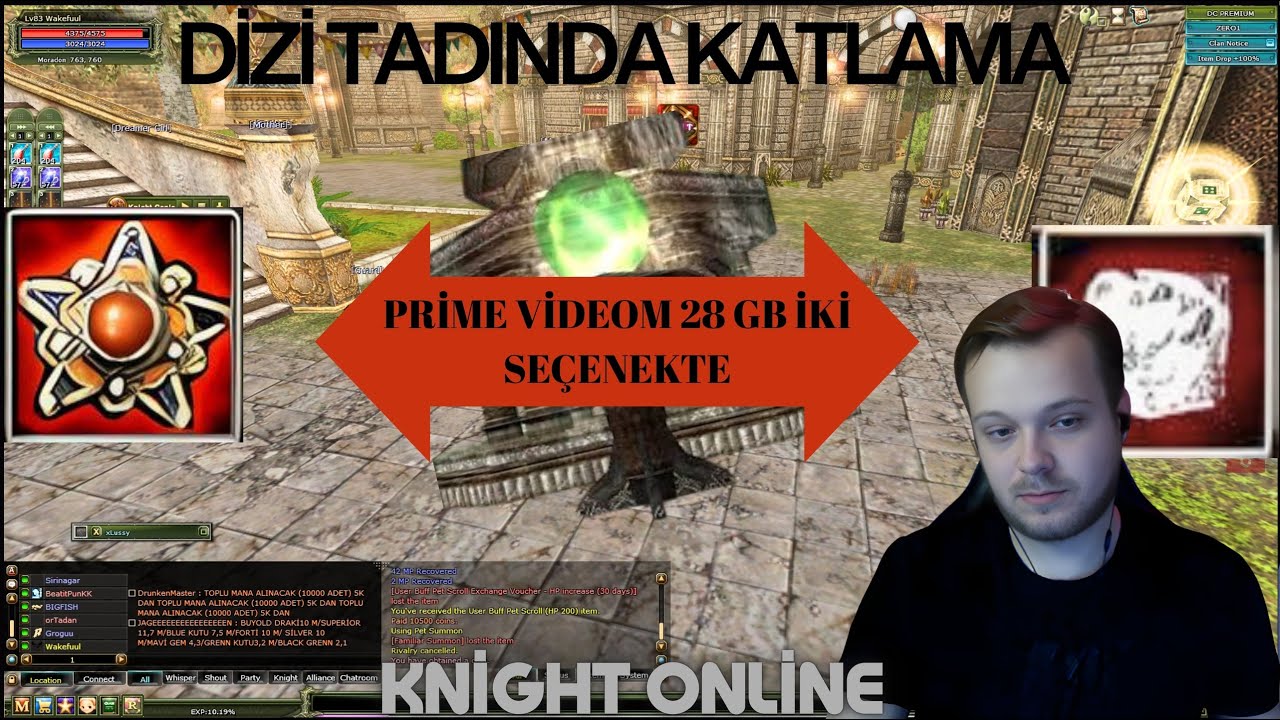 KANALIMIN EN PRİME KATLAMASI 28 GB İLE 100 X SİLVERY UPGRADE VE TAKI ÇEVİRME II KNİGHT ONLİNE