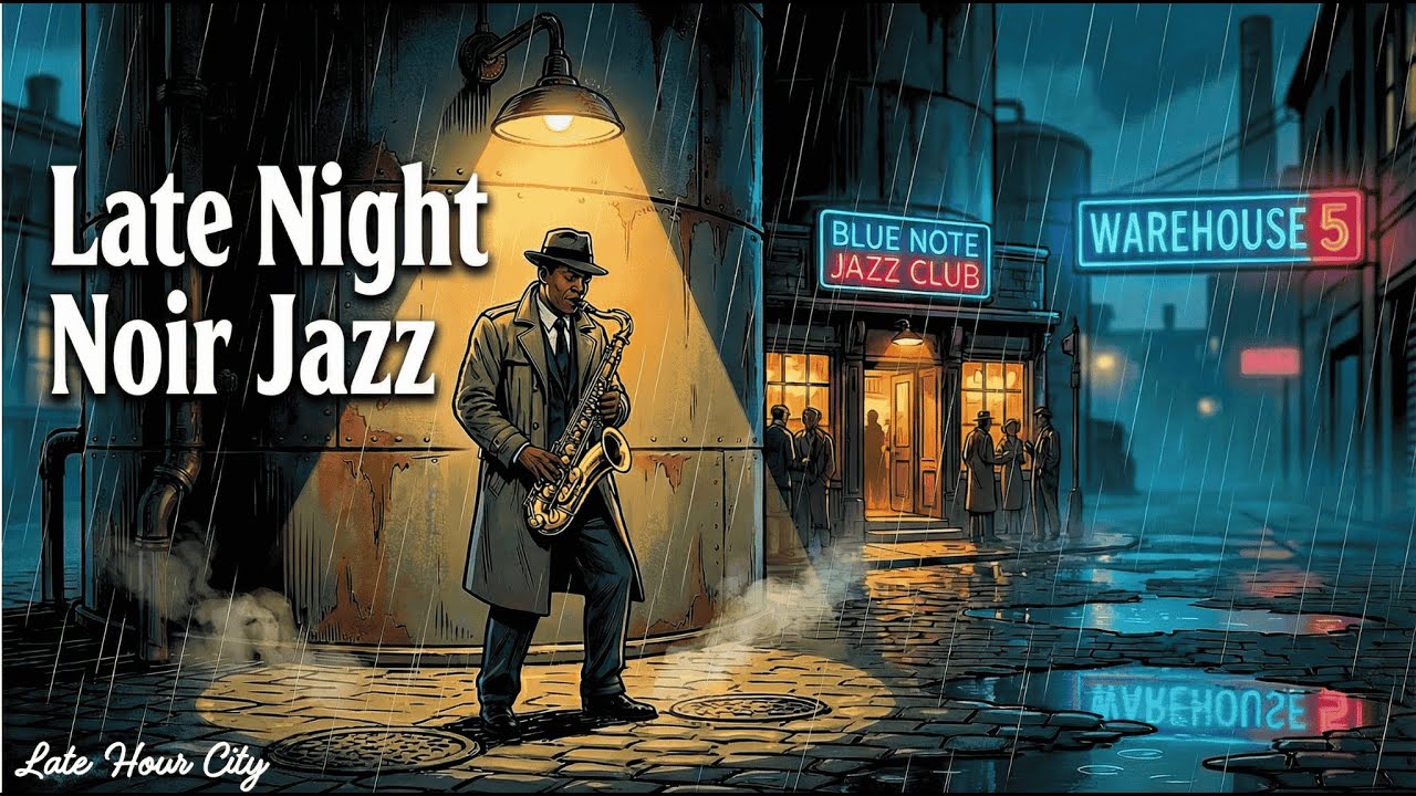 1950s Late Night Noir Jazz | Rainy Streets of Blue Note City