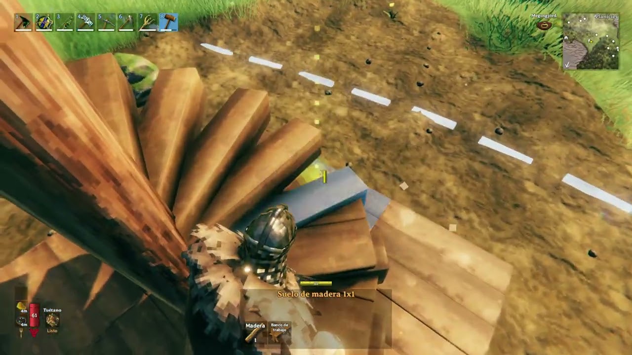 Compact & easy spiral stair in Valheim