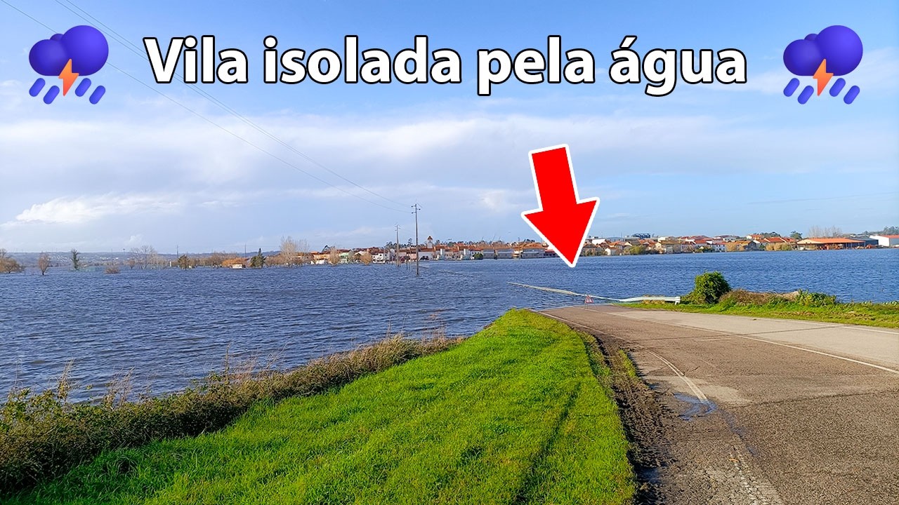 Vila de Ereira está completamente isolada pela água ⛈️ Tempestade em Coimbra