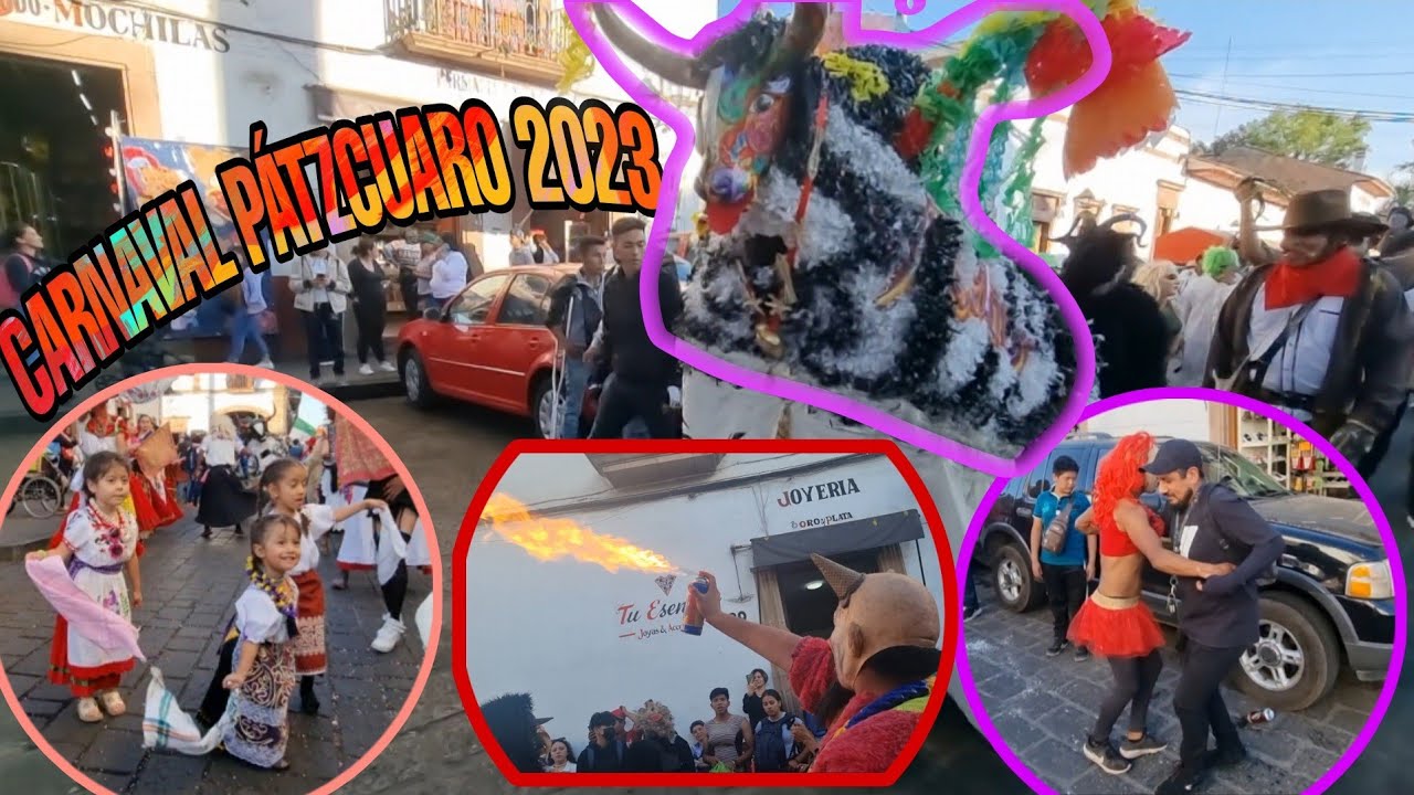 CARNAVAL PÁTZCUARO MICHOACÁN 2023// Toritos de las colonias desfilan por las calles del centro
