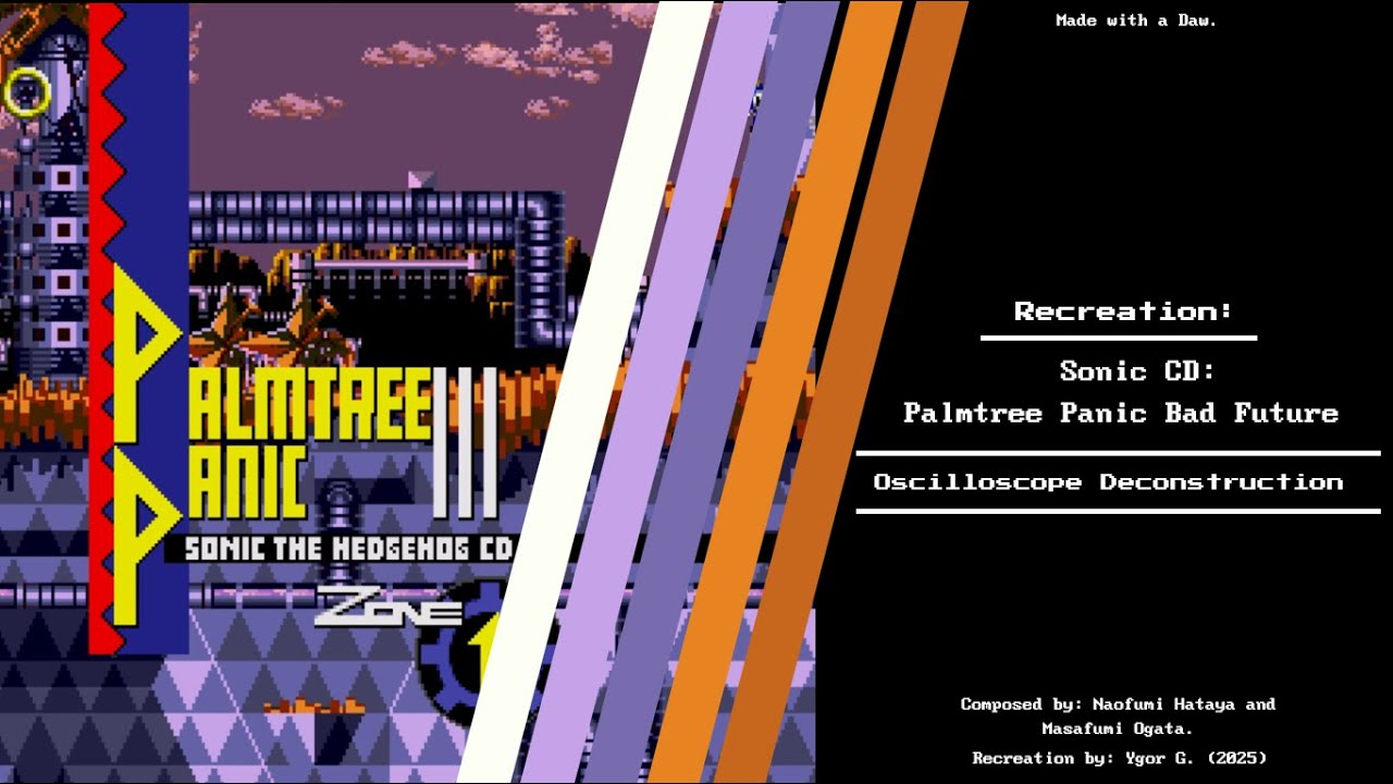 Sonic CD - Palmtree Panic (Bad Future) (Deconstruction/Breakdown) (Oscilloscope) (Read Description)